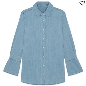 WeWoreWhat Denim Shirtdress Sz XS/S